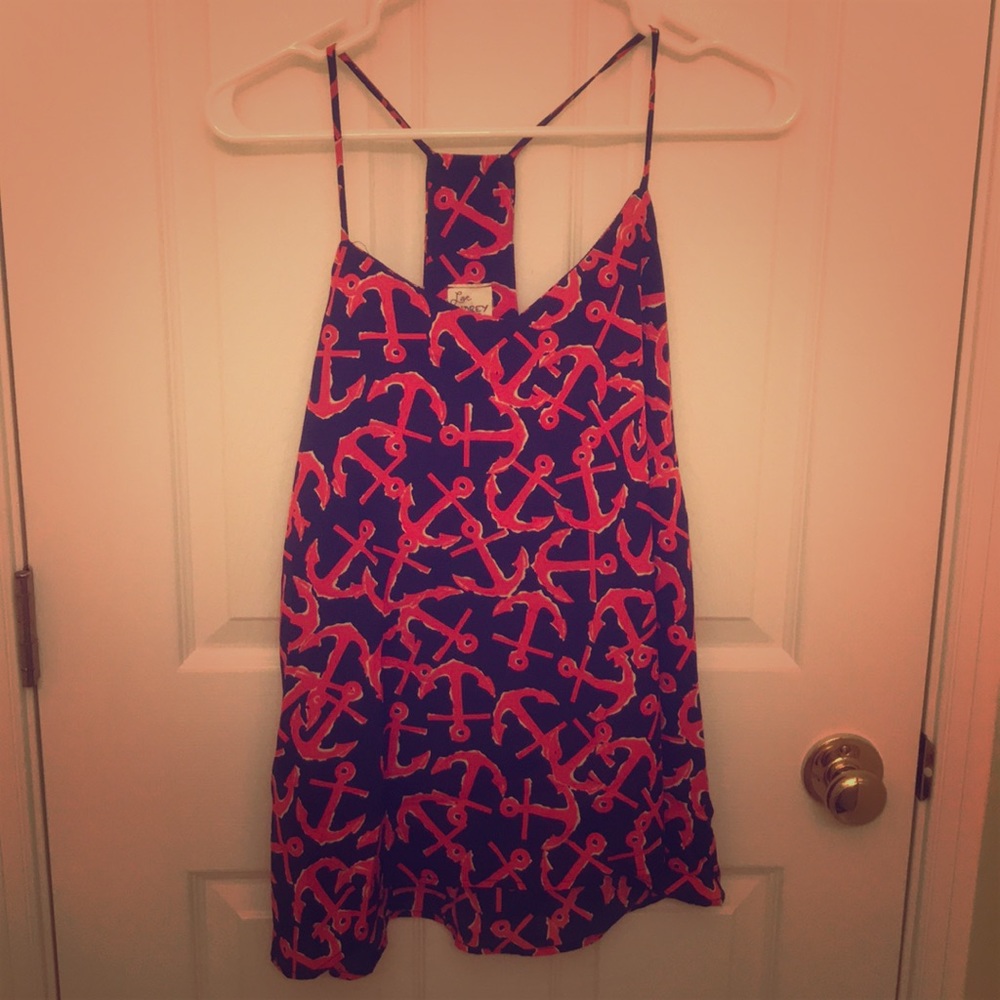 Anchor silk top